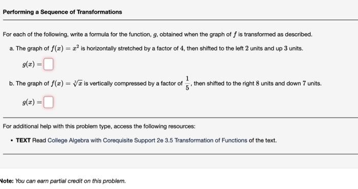 Solved For each of the following, write a formula for the | Chegg.com