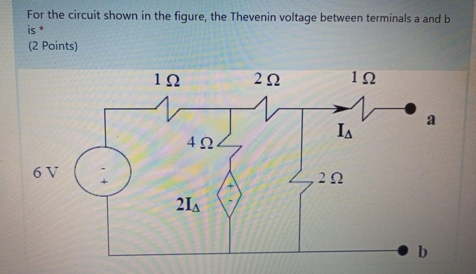 Solved For the circuit shown in the figure, the Thevenin | Chegg.com