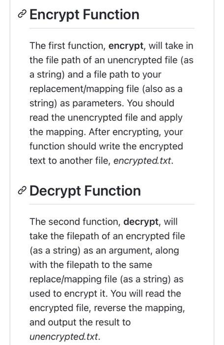 Solved Encrypt In this assignment, you will get practice | Chegg.com