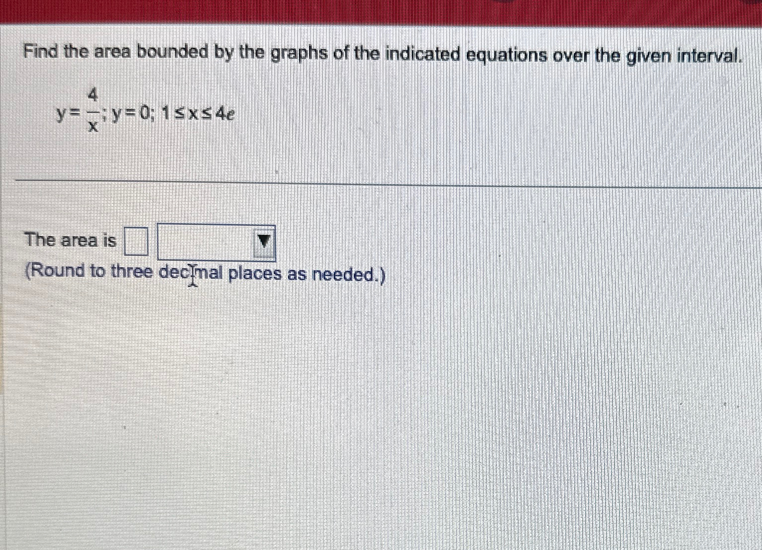 Solved Find the area bounded by the graphs of the indicated | Chegg.com