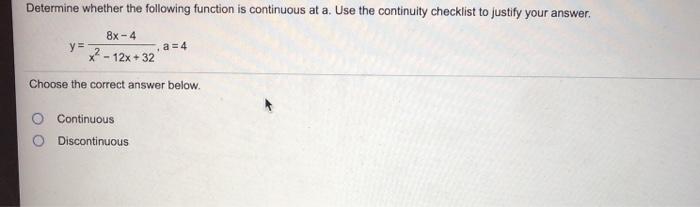 Solved Determine whether the following function is | Chegg.com
