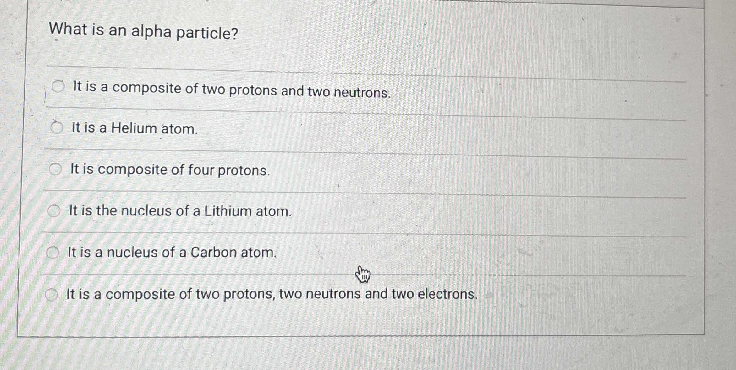 Solved What is an alpha particle?q,It is a composite of two | Chegg.com