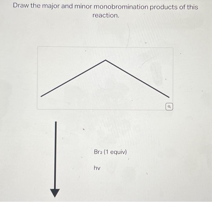 [Solved] draw the major and minor monobromination products