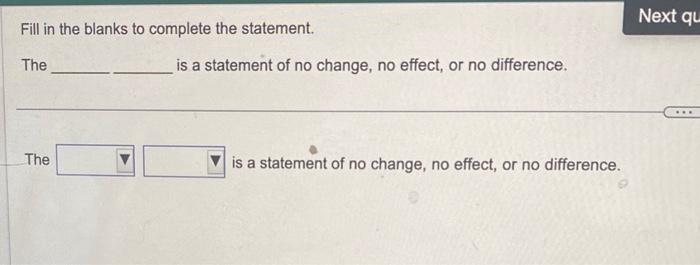 Solved Fill in the blanks to complete the statement. The is | Chegg.com
