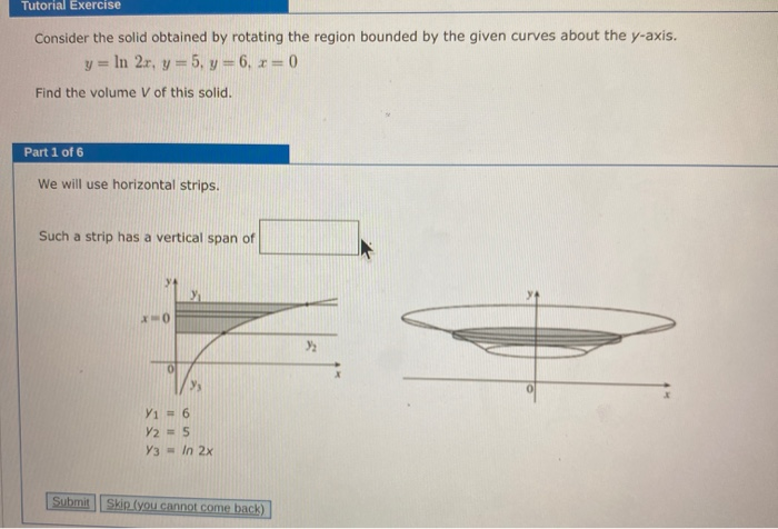 Solved Tutorial Exercise Consider the solid obtained by | Chegg.com