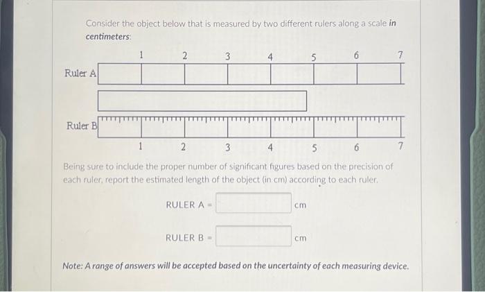 Solved Consider The Object Below That Is Measured By Two 