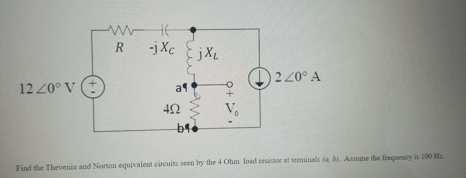 Solved R 4.4 Omega X 4.2 Omega XL 6.2 Chegg