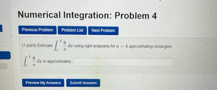 Solved Numerical Integration: Problem 2 Previous Problem | Chegg.com
