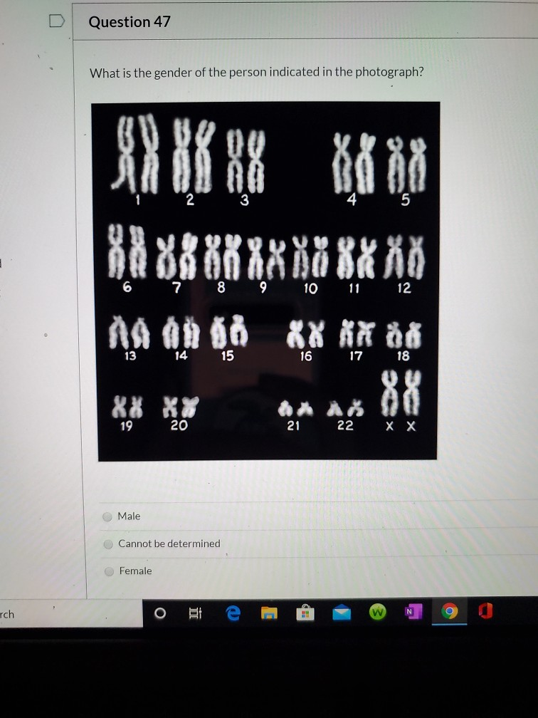 Solved Question 47 What is the gender of the person | Chegg.com