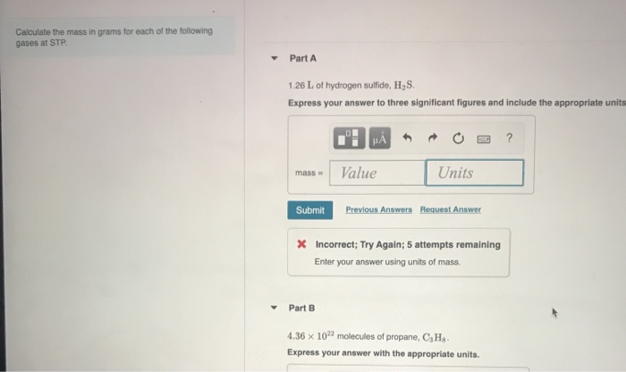 Solved Calculate the mass in grams for each of the following | Chegg.com