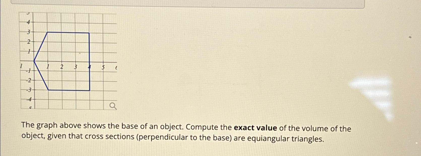 Solved The graph above shows the base of an object. Compute | Chegg.com