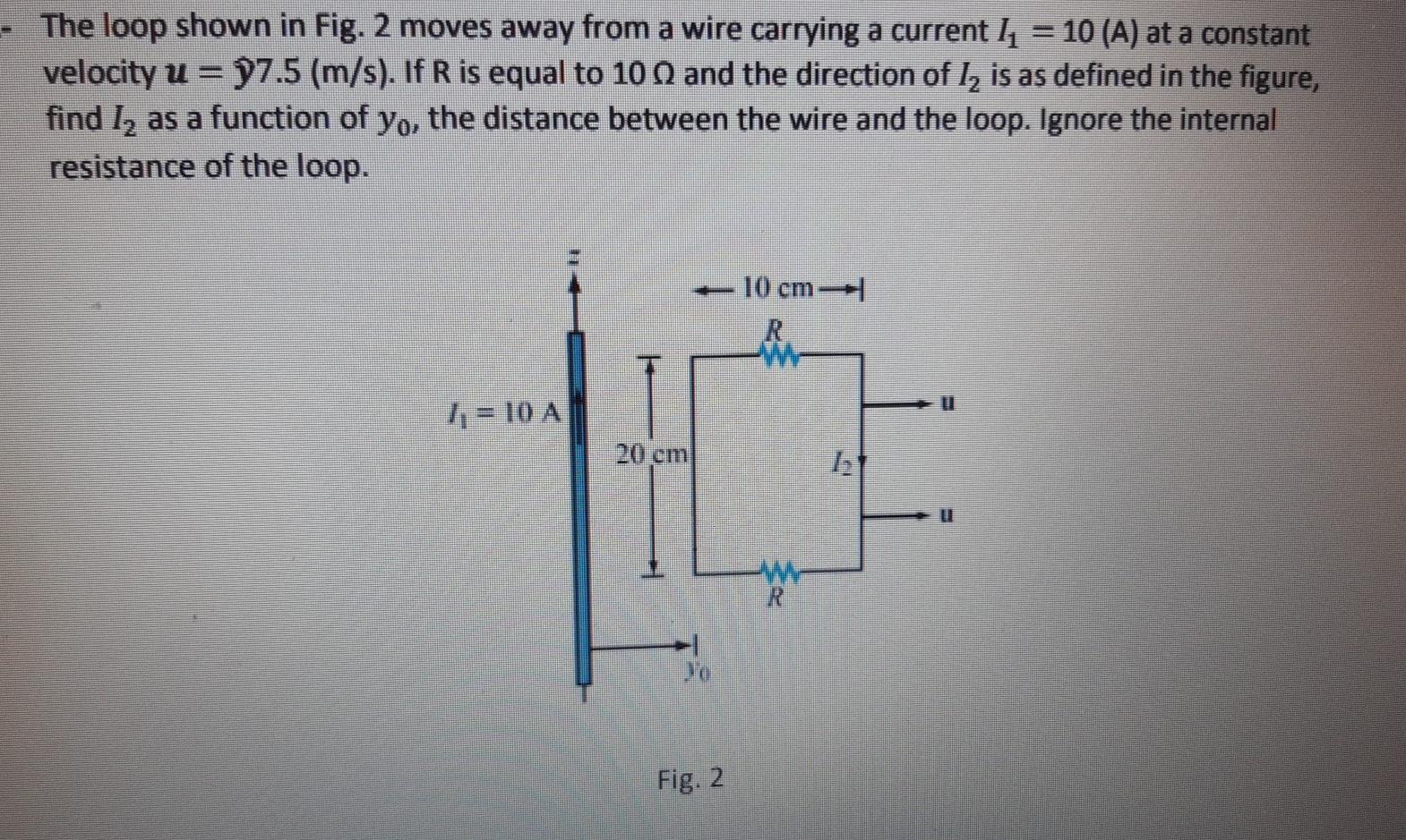 Solved 1. The square loop shown in Fig. 1 is coplanar with a | Chegg.com