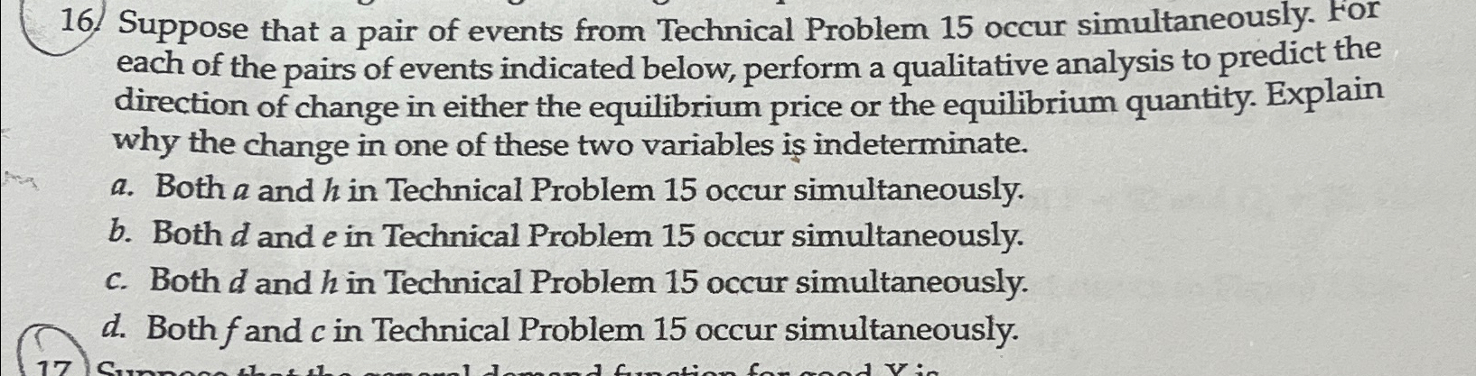 Solved Suppose that a pair of events from Technical Problem | Chegg.com