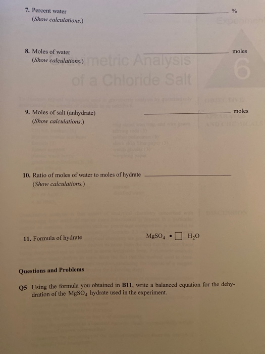 Solved Lab 5 43 58 8 43 81 G Report Sheet Moles And Chemi Chegg Com