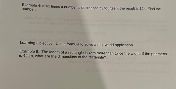 Solved Example 4: If six times a number is decreased by | Chegg.com