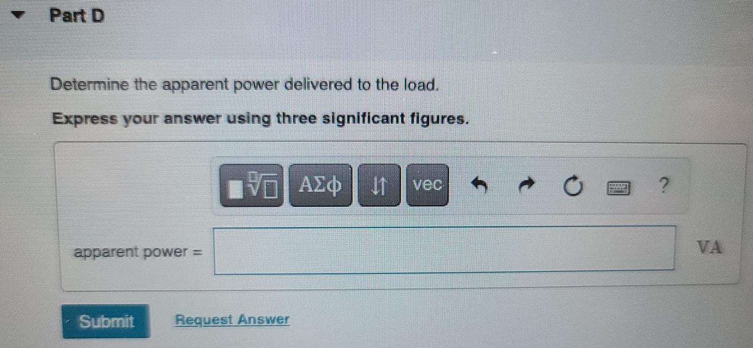 Solved The phasor voltage across a certain load is V = | Chegg.com