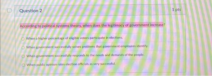 essay questions for political systems