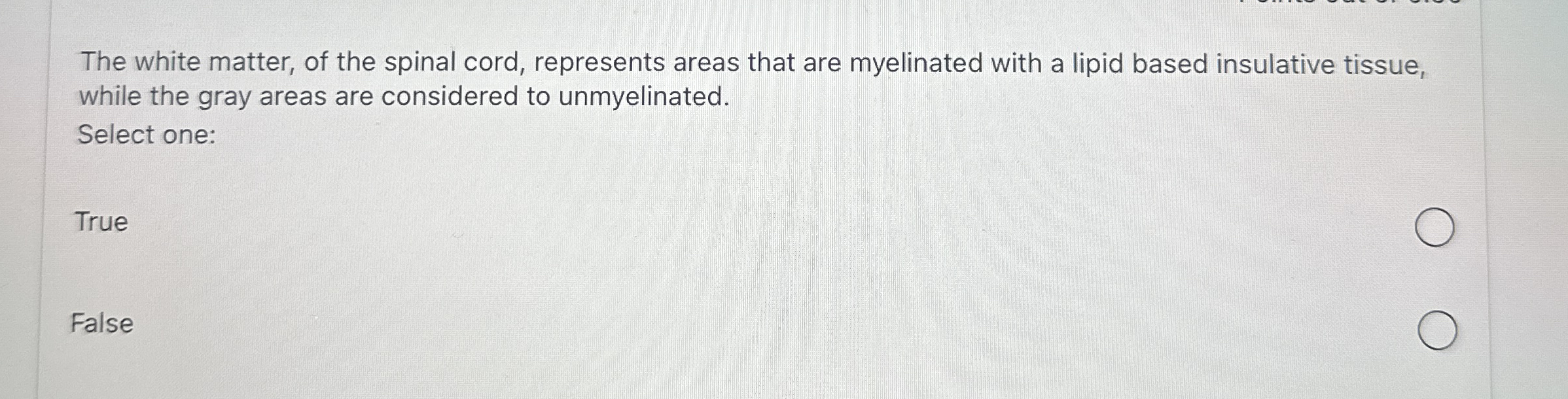 Solved The white matter, of the spinal cord, represents | Chegg.com