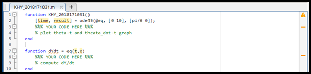 Solved How do I code for a matlab program? I should write my | Chegg.com