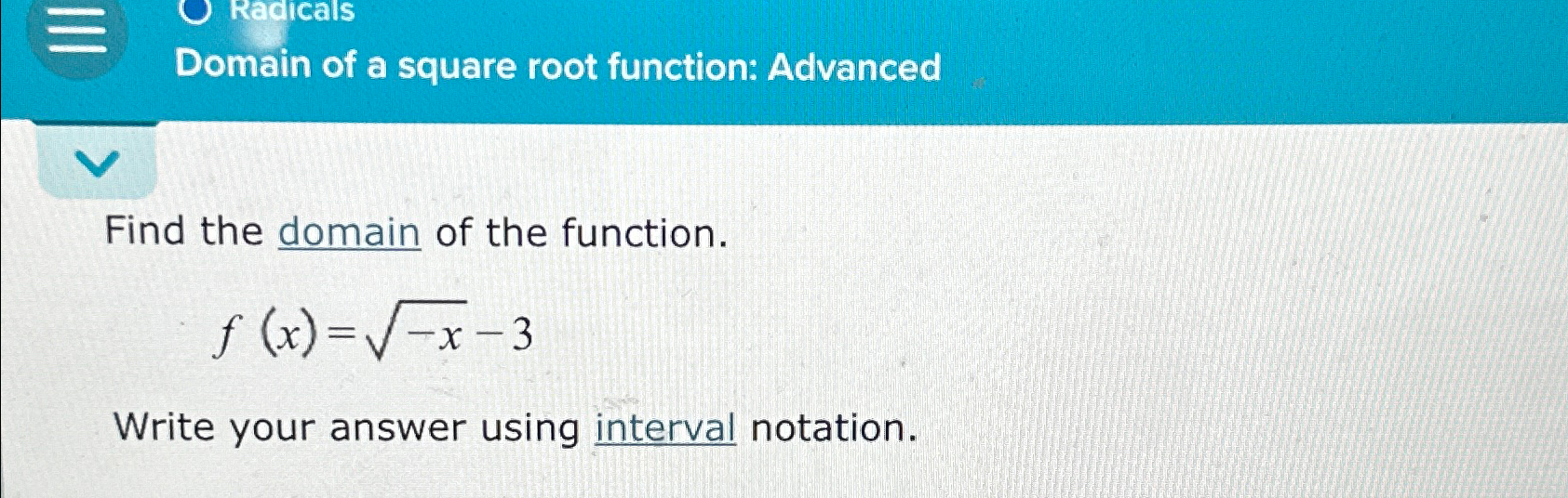 domain of a square root function advanced