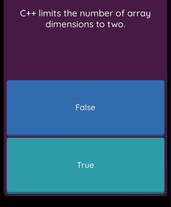 Solved Which of the following is a valid C++ array | Chegg.com