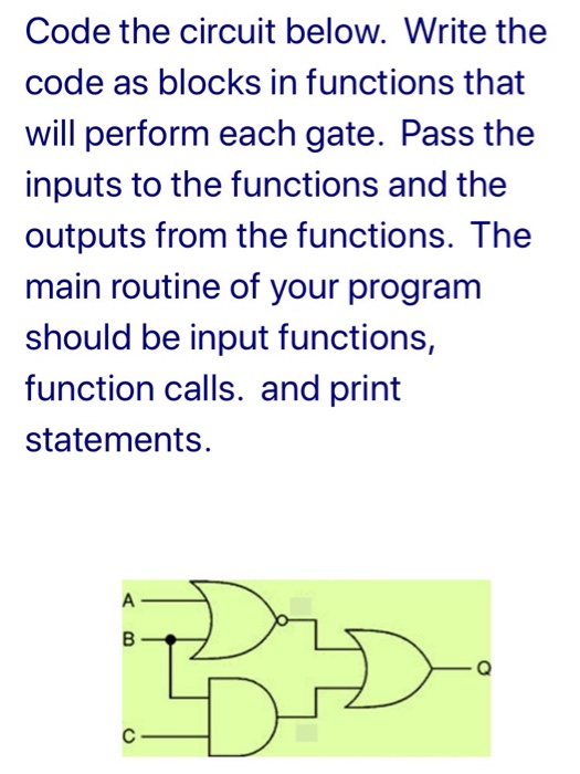 Solved Code the circuit below. Write the code as blocks in | Chegg.com
