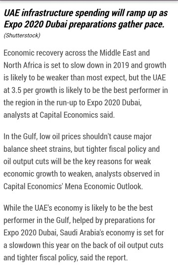 Solved UAE infrastructure spending will ramp up as Expo 2020 | Chegg.com