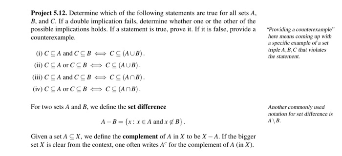 Solved Project 5.12. Determine which of the following | Chegg.com