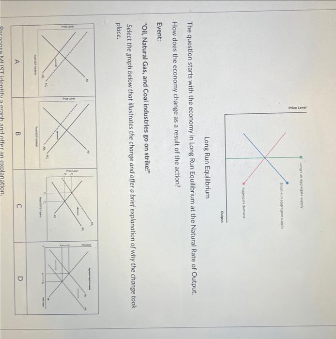 Solved Long Run Equilibrium The Question Starts With The Chegg