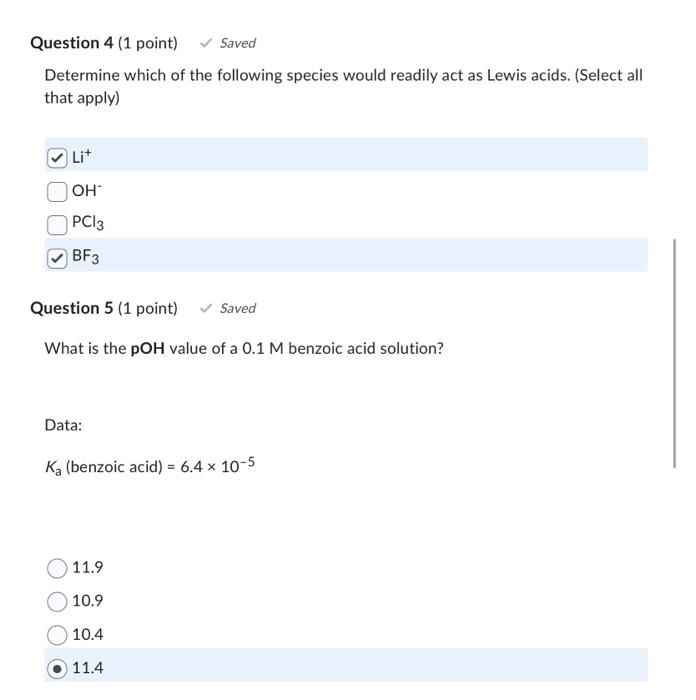 Solved Determine Which Of The Following Species Would | Chegg.com