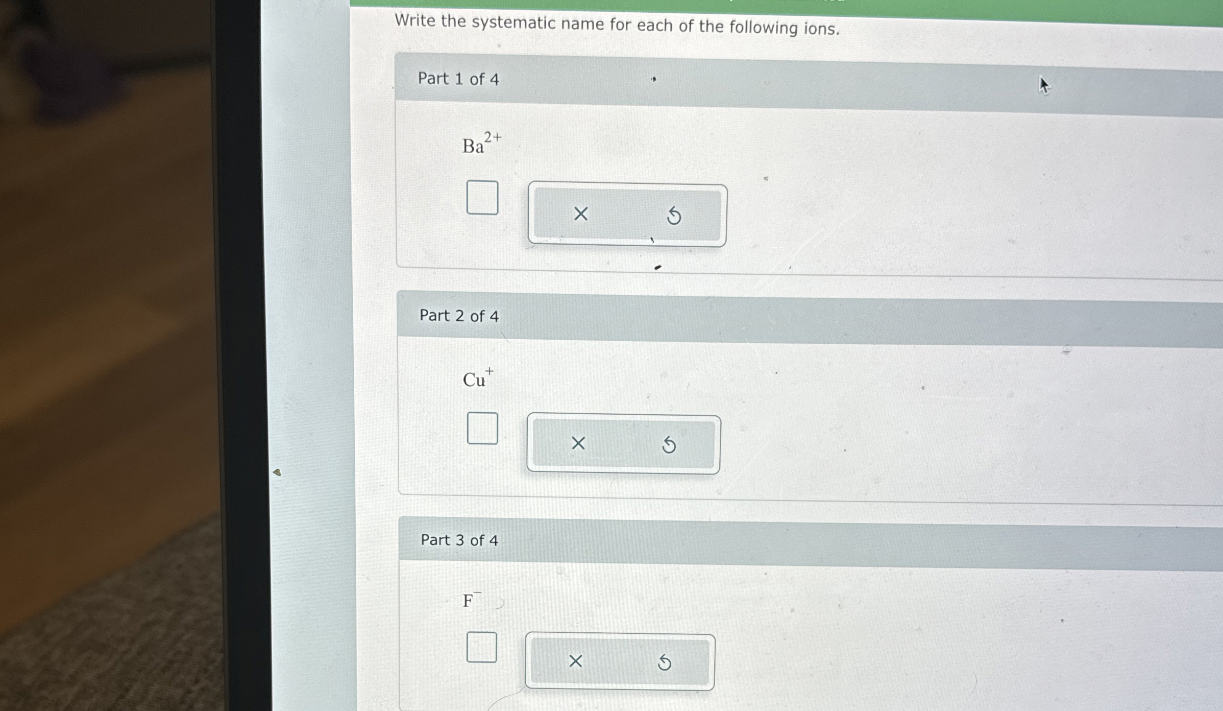 Solved Write the systematic name for each of the following | Chegg.com