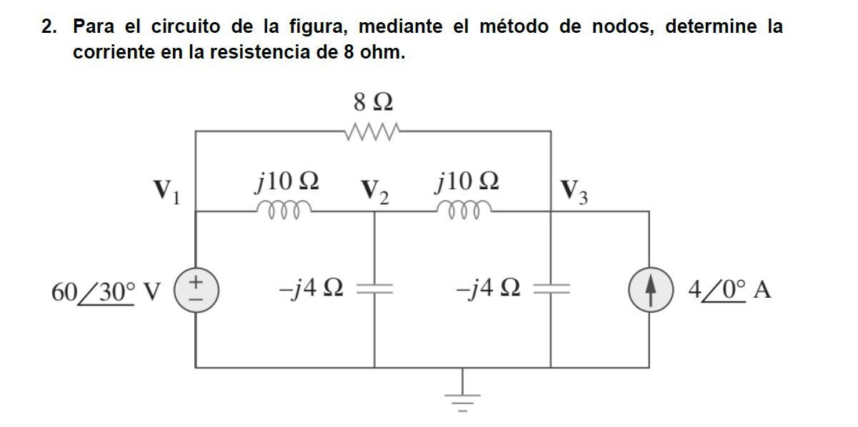 Solved 2. Para El Circuito De La Figura, Mediante El Método | Chegg.com