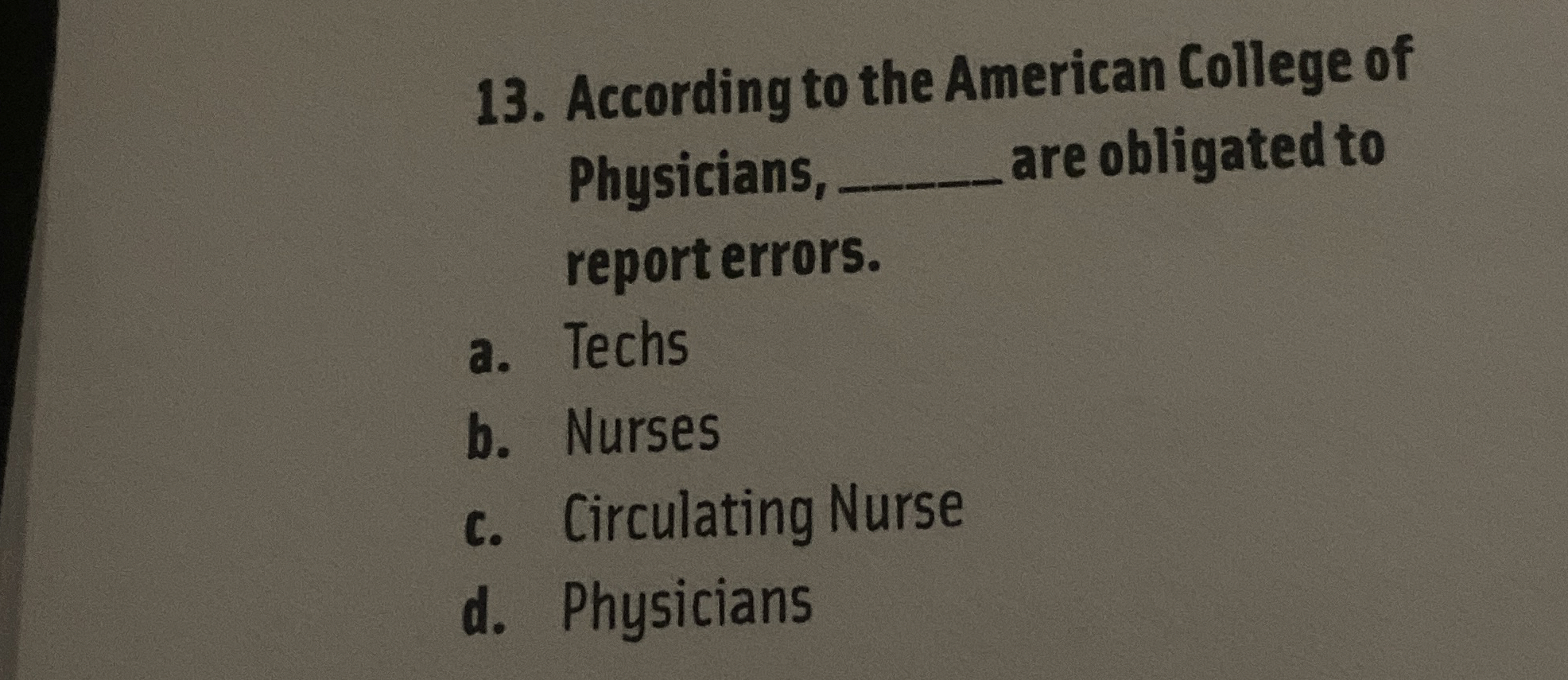 Solved According to the American College of Physicians, | Chegg.com