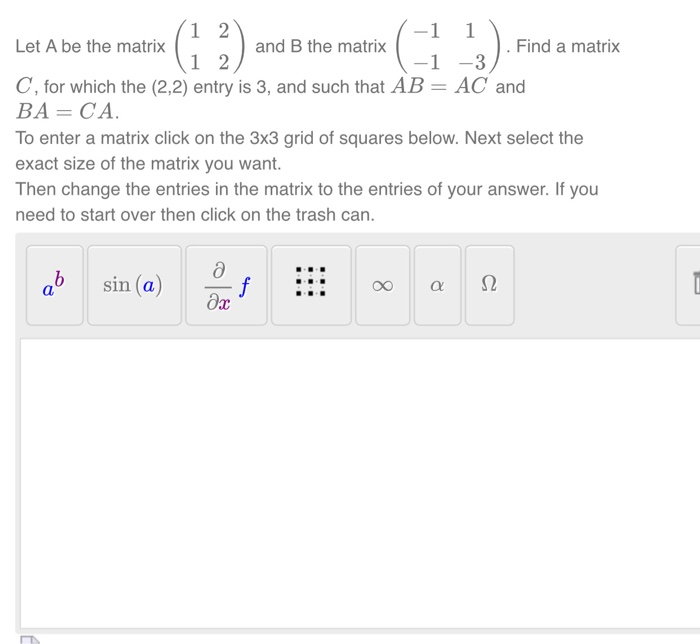 Solved (1 3) 613) 1 2 -1 1 Let A be the matrix and B the | Chegg.com