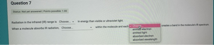 Solved Question 7 Status: Not yet answered Points possible: | Chegg.com