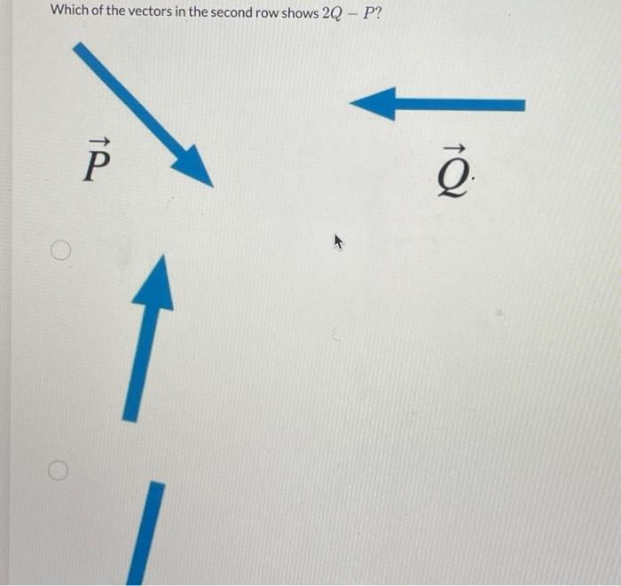 Solved Which of the vectors in the second row shows 2Q P P