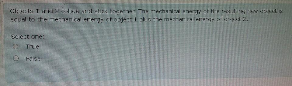 Solved Objects 1 and 2 collide and stick together. The | Chegg.com