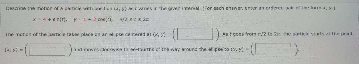 Solved Consider the parametric equations below. x = 1 +t, y | Chegg.com
