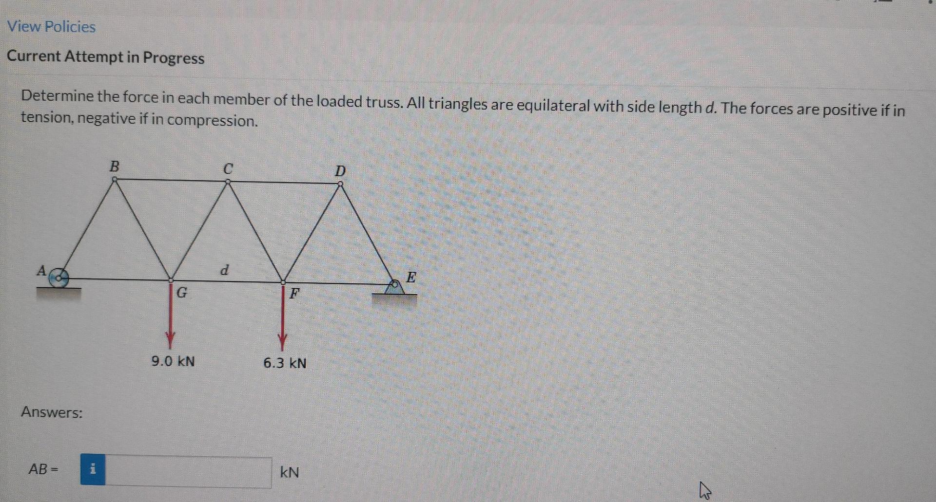 Solved View Policies Current Attempt in Progress Determine | Chegg.com