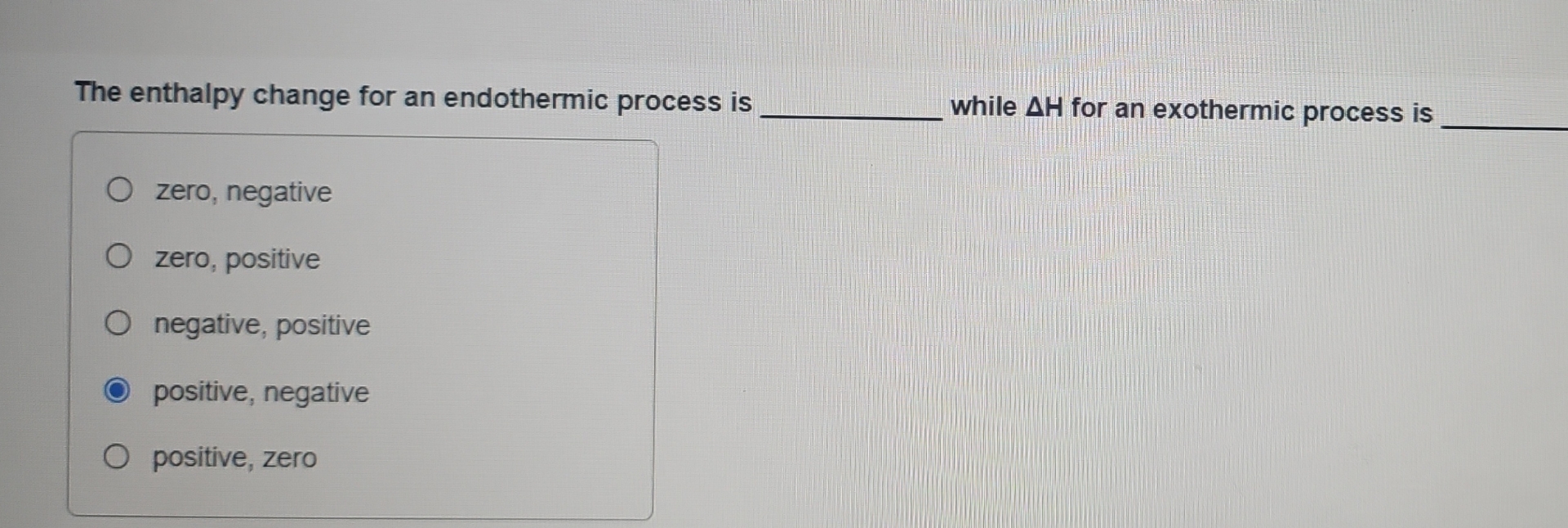 Solved The enthalpy change for an endothermic process | Chegg.com