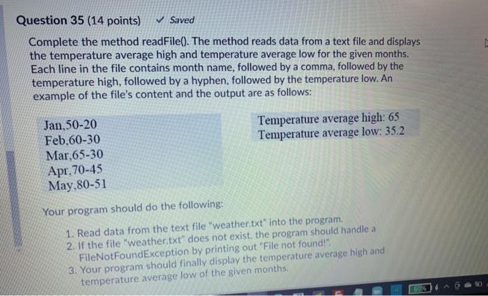 Solved Question 35 (14 points) Saved Complete the method | Chegg.com
