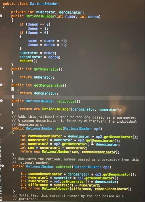 Solved (RationalTest.java, RationalNumber.java) Add as | Chegg.com