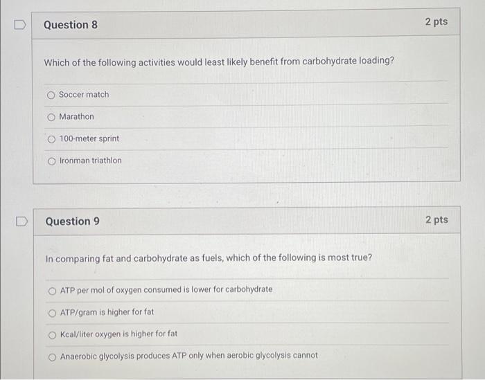 Solved Question 8 2 pts Which of the following activities | Chegg.com