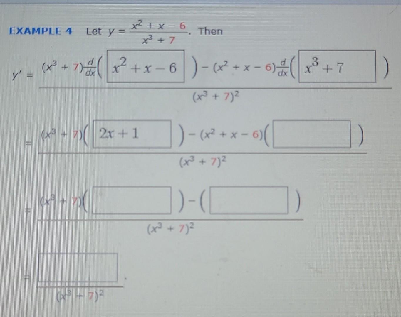 Solved XAMPLE 4 Let y=x3+7x2+x?6. Then | Chegg.com
