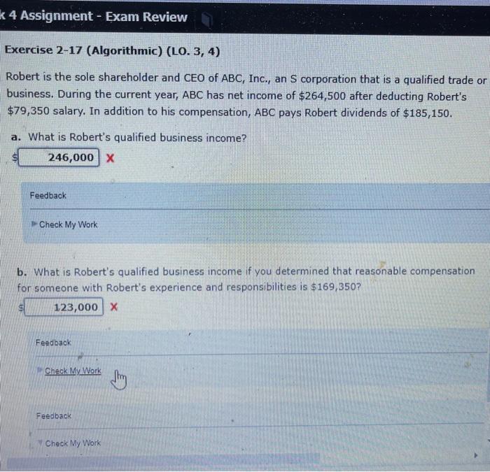 Solved k 4 Assignment - Exam Review Exercise 2-17 | Chegg.com