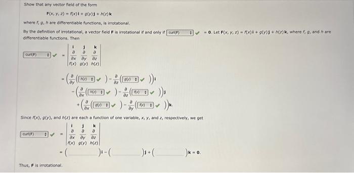Solved Show that any vector field of the form | Chegg.com