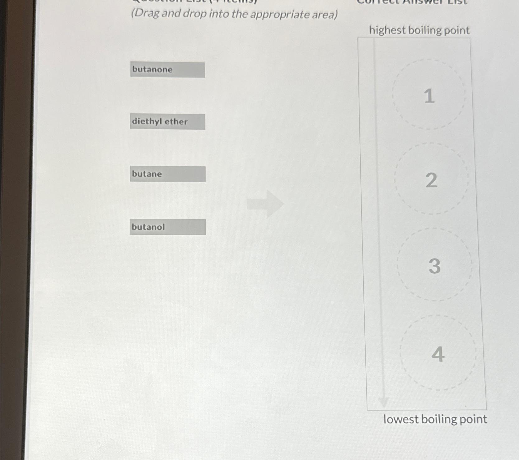 Solved (Drag and drop into the appropriate area)highest | Chegg.com