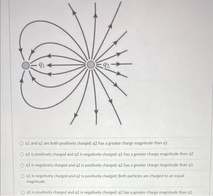 Solved The diagram below shows the electric field of two | Chegg.com