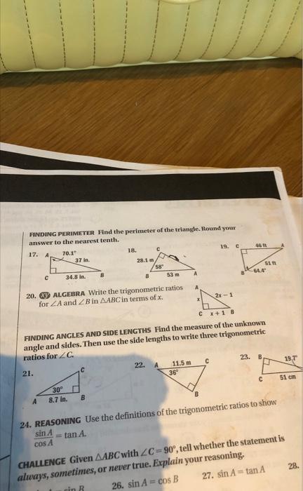 find the perimeter of triangle abc to the nearest tenth