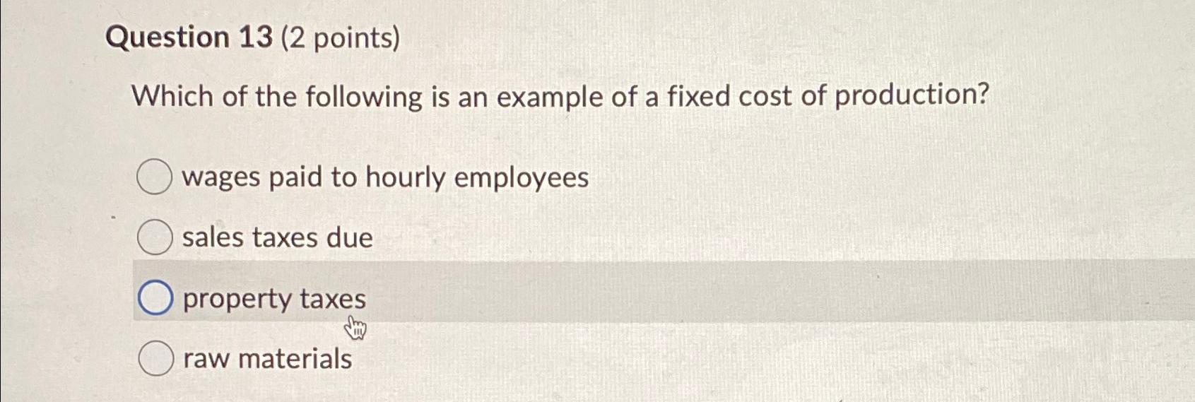 Solved Question 13 (2 ﻿points)Which of the following is an | Chegg.com